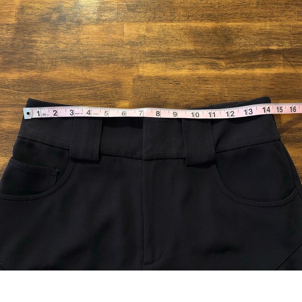Derek Lam 10 Crosby Women’s 4 Shorts Ruffle Frill Hem High Rise Belted Black - Picture 7 of 11